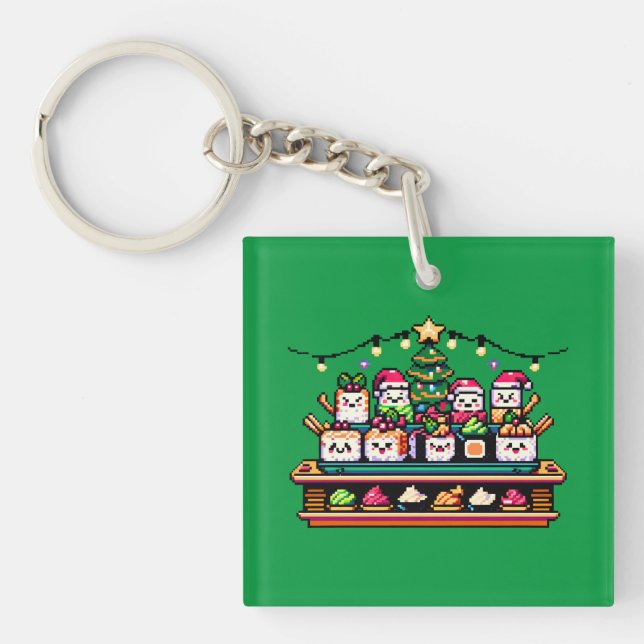 Festive Sushi Julgran - Cute Pixel Art (Framsidan)