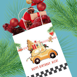Festive Sweet Gingerbread Car Christmas Birthday