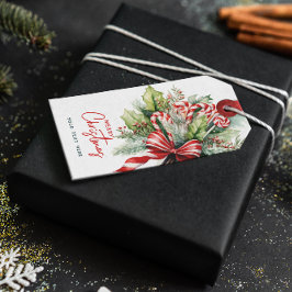 Festive Sweet Polkagrisar God jul Presentetikett