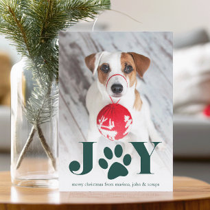 Festive Tass Pet Photo Helgdag Card Julkort