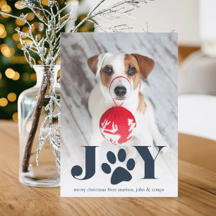 Festive Tass Pet Photo Helgdag Card Julkort