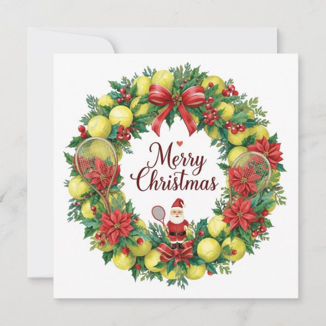 Festive Tennis-andedräkt för jul Julkort (Framsida)