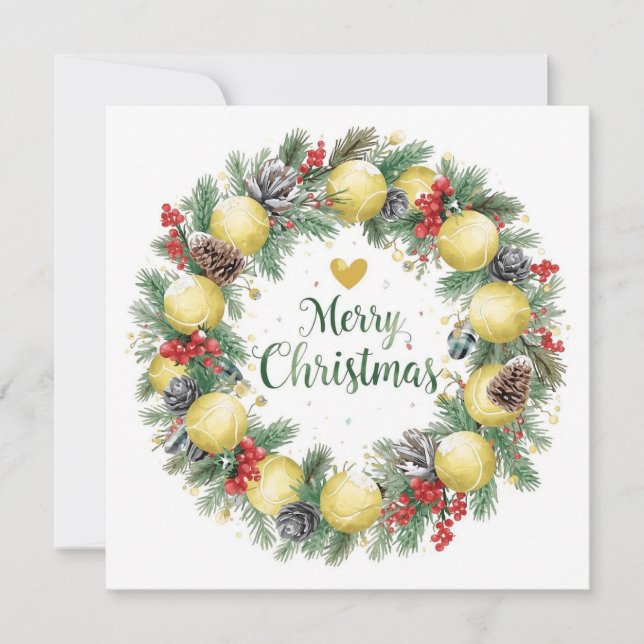 Festive Tennis-andedräkt för jul Julkort (Framsida)