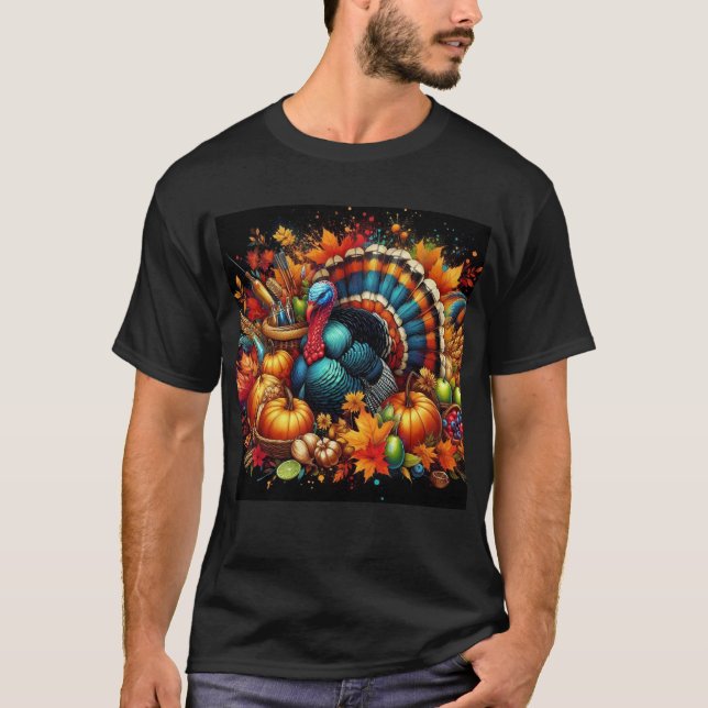Festive Thanksgiving T-Shirt (Framsida)