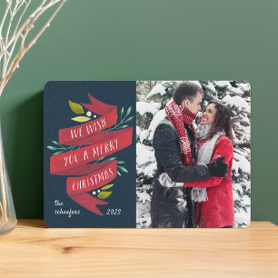 Festive Tidings Helgdag-fotokort Julkort