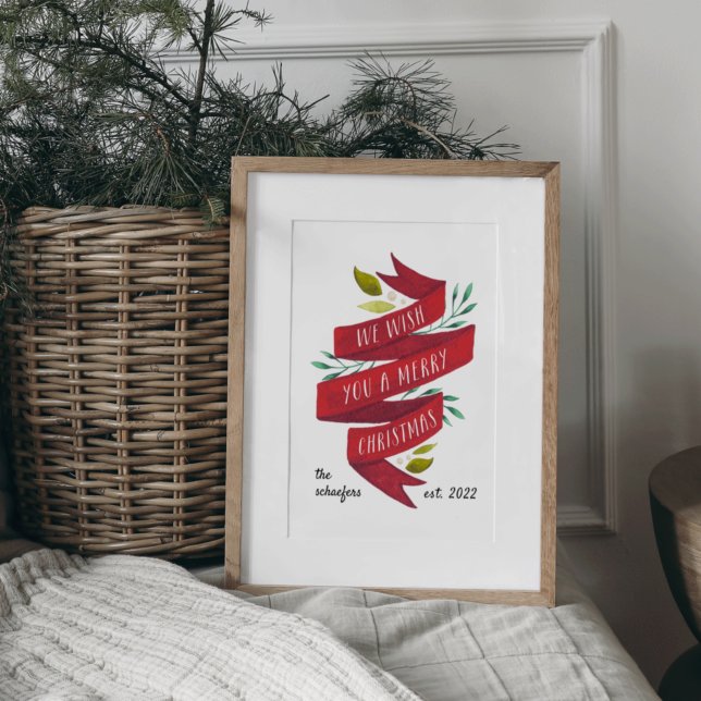 Festive Tidings | Personlig Juli Helgdag Poster (Skapare uppladdad)