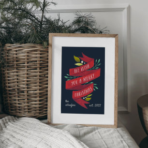 Festive Tidings Personlig Juli Helgdag Poster