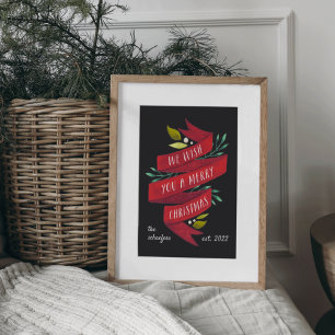 Festive Tidings Personlig Juli Helgdag Poster
