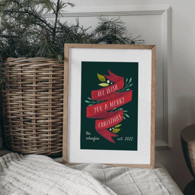Festive Tidings | Personlig Juli Helgdag Poster (Skapare uppladdad)