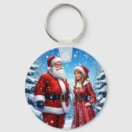 Festive Tomte och fru Tomte Nyckelring