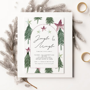 Festive Träd Arch Jingle och Mingle Office Party Inbjudningar