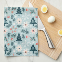 Festive Träd och Flower Design