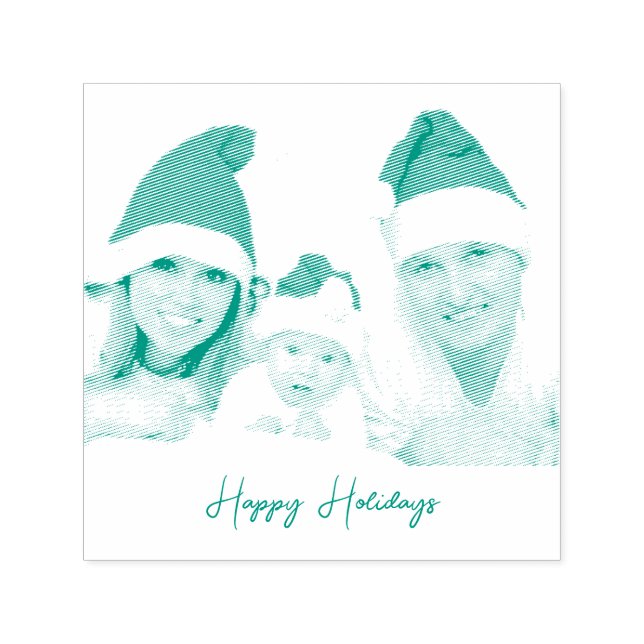 Festive Trendig Lycklig Helgdag Photo Självfärgande Stämpel (Design)