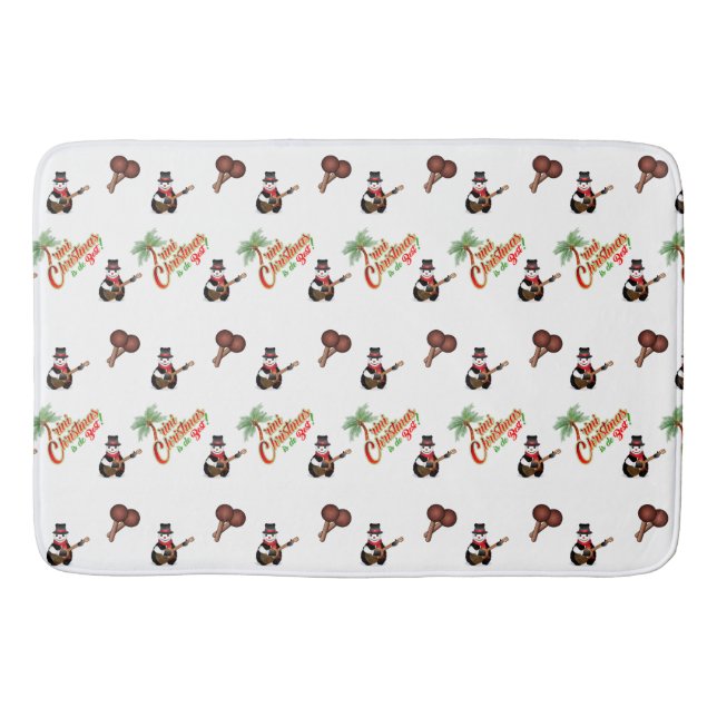 FESTIVE Trini-julen på WHITE Badrumsmatta (Framsidan)