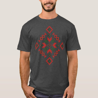 Festive triristmas-blommor mönster t shirt