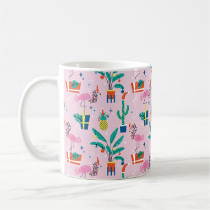 Festive Tropical Jul Mönster Kaffemugg