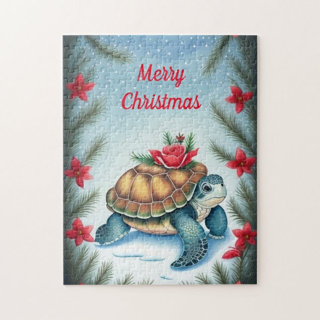 Festive Turtle Puzzle Pussel (Vertikal)