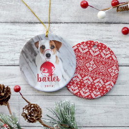 Festive Type | Foto på sällskapsdjur Julgransprydnad Keramik