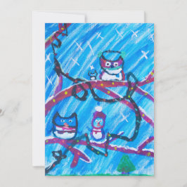 Festive Uggla Julkort