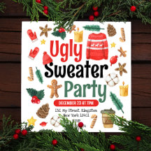 Festive Ugly Party Watercolor