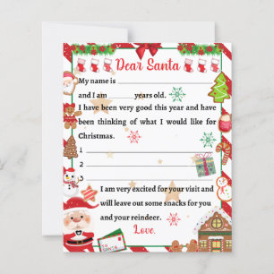 Festive-ungar, kära Santa brev pappra lakan