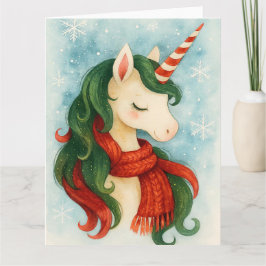 Festive Unicorn-jul Kort