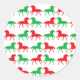Festive Unicorn Stickers Runt Klistermärke