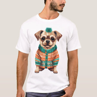 Festive Valp in Sweater Magic T Shirt