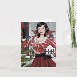 Festive Vampire Dam jul Kort