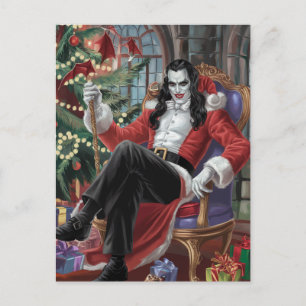 Festive Vampre Man jul jul Vykort
