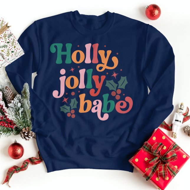 Festive Vibes: Holly Jolly Bebe Winter Sweater T Shirt (Skapare uppladdad)