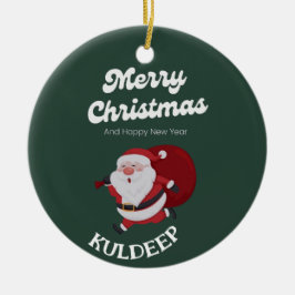 "Festive Vibes: Jul & New Year Cheer" Julgransprydnad Keramik