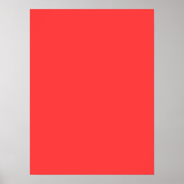 Festive Vibrant Coral Background Färg Poster (Framsidan)