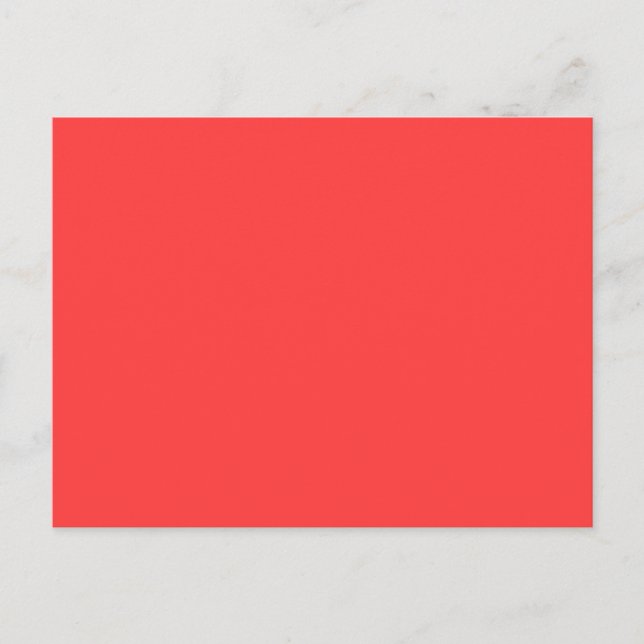 Festive Vibrant Coral Background Färg Vykort (Framsida)