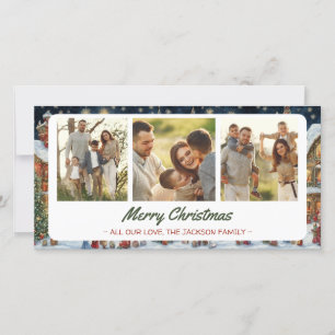 Festive Village jul Greeting Card 3 Foton Julkort