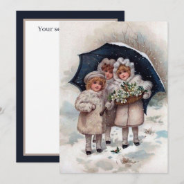 Festive vintage-Helgdag Anteckningskort