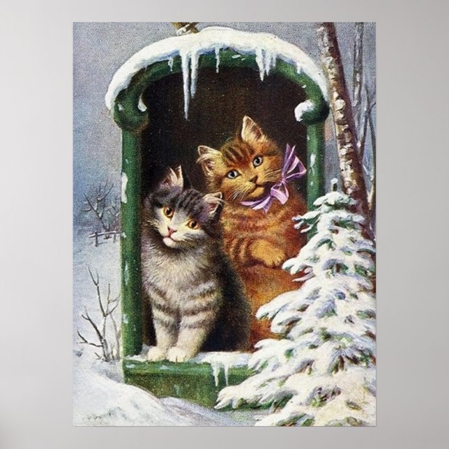 Festive vintage-Helgdag Poster (Framsidan)