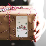 Festive Vintage jul-anläggningen i Träd från Fraktsedel<br><div class="desc">Fira den magiska och festliga julhelgen med vår anpassningsbar helgdag till och från märkre av dekala gåvor. Vår helgdag i vintage har en lantbruksmiljö i Julgran, i denna julafton i mönster har vi en jultomte med ett lantgård, en röd lada och Julgranar. All teckning som finns i den här märkrn...</div>