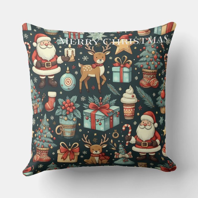 Festive Vintage jul-Fabric Kudde (Baksida)
