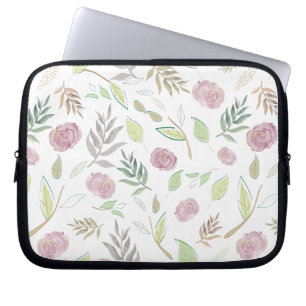 Festive Watercolor Flowers 1 Laptop Fodral