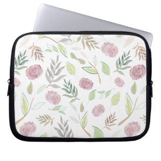 Festive Watercolor Flowers 1 Laptop Fodral