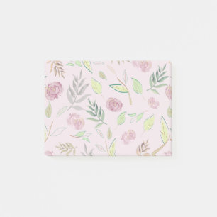 Festive Watercolor Flowers 3 Post-it Block