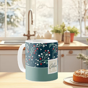 Festive Watercolor-jul Mönster Kaffemugg