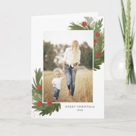 Festive Watercolor - julfotingskort Helgkort