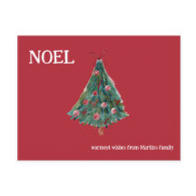 Festive Watercolor Julgran