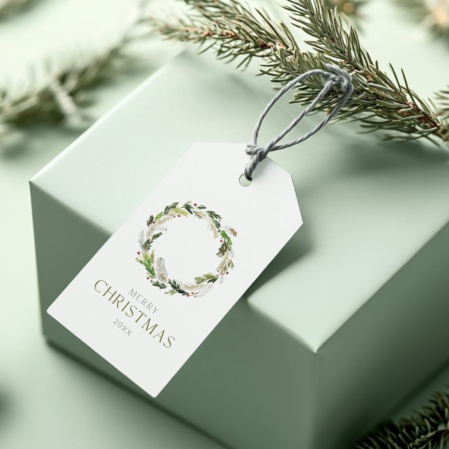 Festive Watercolor Wandeand Märkre Presentetikett (Skapare uppladdad)