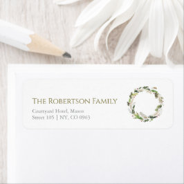 Festive Watercolor Wandeans Returadress Etikett