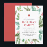 Festive Watercolor Winter Foliage Julfest Inbjudningar<br><div class="desc">Familjen inbjudan och vänner till firande med anpassadets inbjudan till julfest. Den har vattenfärgade illustrationer av holly,  gräs nål och eukalyptus löv och evergreens. Anpassa efter händelse,  namn,  datum,  tidpunkt,  adress och andra uppgifter. Matchande objekt är tillgängliga. Denna inbjudan till festlig julfest finns på andra kartonger.</div>