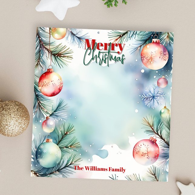 Festive Watercolor Winter Wonderland jul Anteckningsblock (Skapare uppladdad)