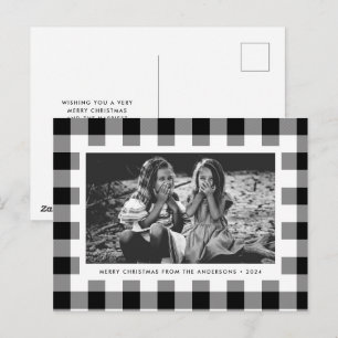 Festive White Buffalo Play Single Photo jul Vykort